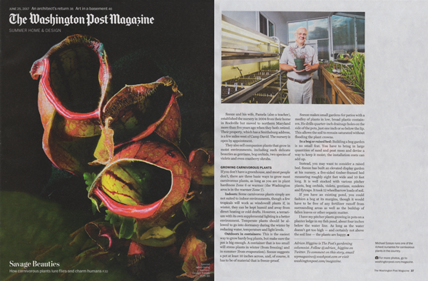 Carnivorous Plant Nursery in the Washington Post
