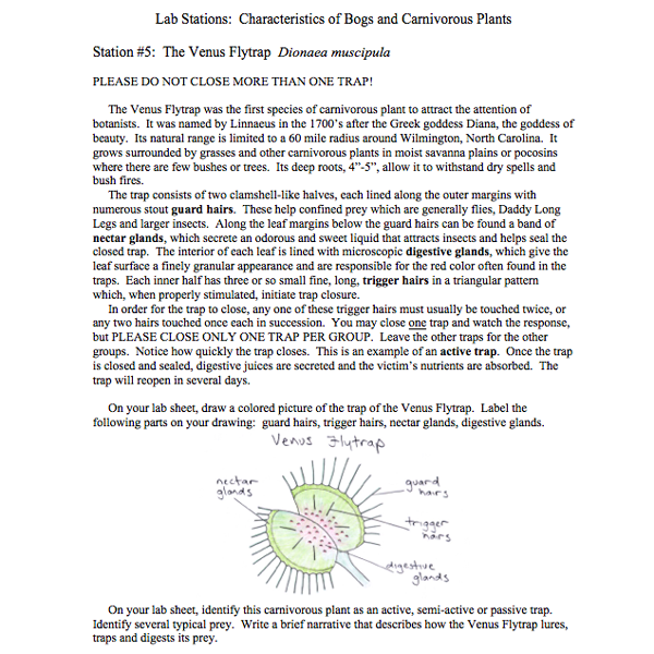 40 Lab Activities with Carnivorous Plants