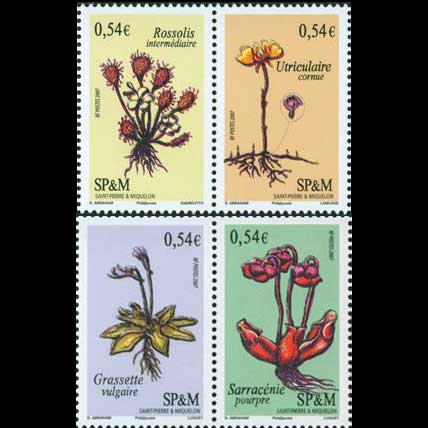 Carnivorous Plant Stamps - Saint-Pierre & Miquelon